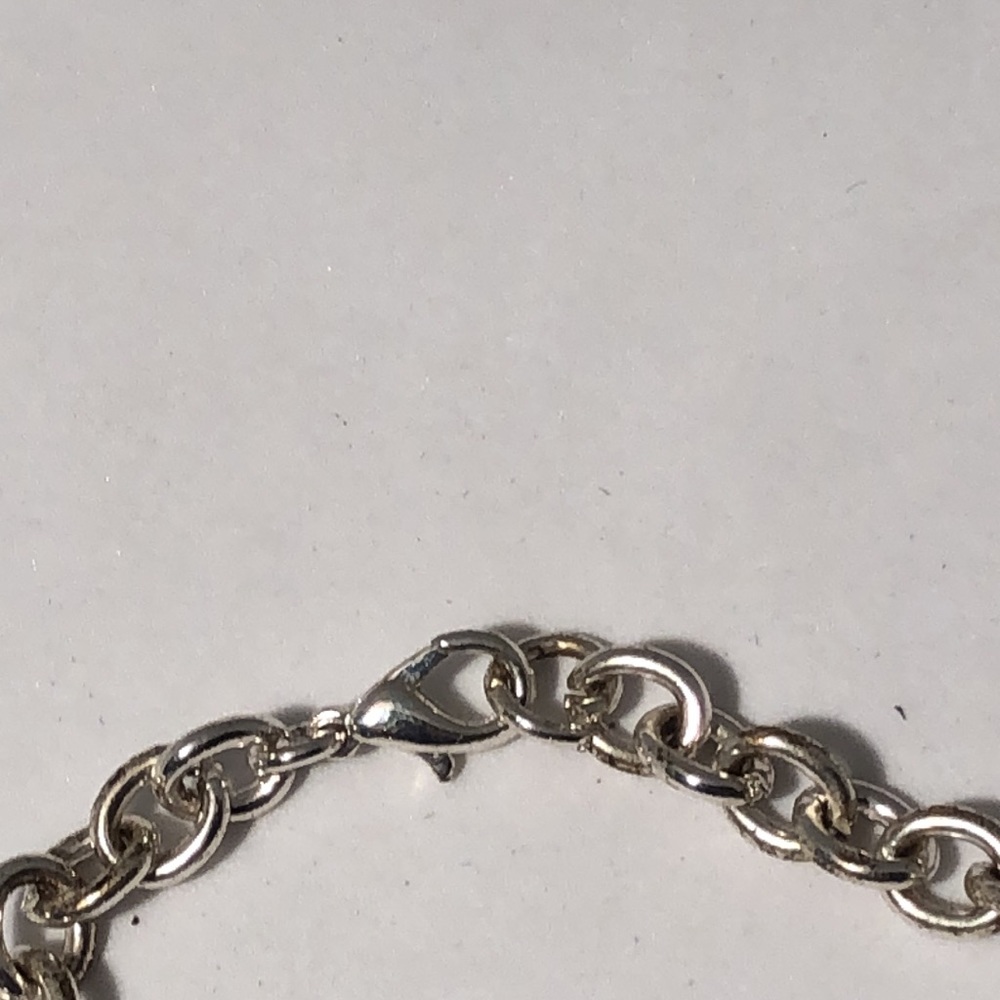 Silver tone charm bracelet with vintage Christmas Ornament Charms 7” - Picture 4 of 5
